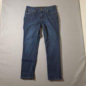 Banana Republic Jeans Womens 4 Blue Girlfriend Straight Leg Mid Rise Denim